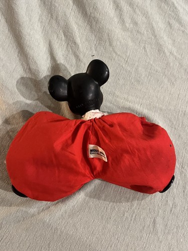 Vintage Mickey Mouse Bean Bag Toy Plush Walt Disney Made In Japan 1950's - Picture 3 of 6