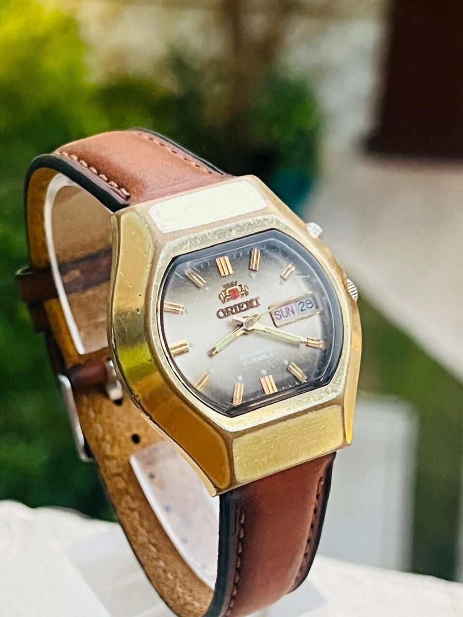 JAPAN VINTAGE ORIENT AUTOMATIC 46941 MENS WHITE COLOR DIAL