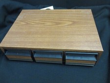 Vintage Cassette Tape 3 Drawer Holder Storage Case Holds 42