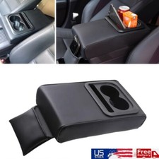 Double Cup Holder Car Armrest Pad Auto Center Console Storage Box Cushion Black Double Cup Holder Car Armrest Pad Auto Center Console Storage Box Cushion Black