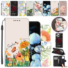 Custodia in pelle PU personalizzata stampa floreale per iPhone 17e 16 Pro Max 15 14 13