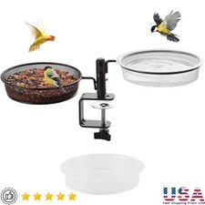 Heavy Duty Deck Mounted Bird Feeder Platform Spa Birds Adjustable Bowls New