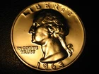 1963-P 90% Silver PROOF Washington Head Quarter #3