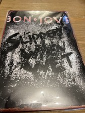 Bonjovi Slippery When Wet Metal Sign L30cm 20cm