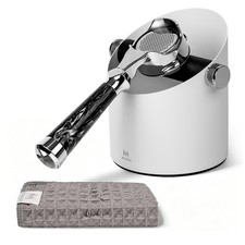 Espresso Knock Box Large Capacity - 15 Pucks Coffee Knock Box with Barista To...