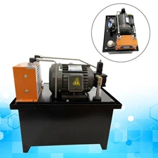 Small Hydraulic Power Unit (VP20, 220V, 1500W, Double-end, 7 MPa, 15.84gal Tank)