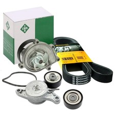 CONTI 5PK1397 Keilrippenriemen + INA Rollen Satz WAPU für MINI R55-R61 1.6D-2.0D