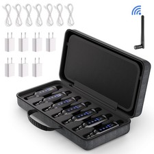 Trasmettitore DMX wireless ricevitore set 6 ricevitori batteria + custodia per DJ show luce palco