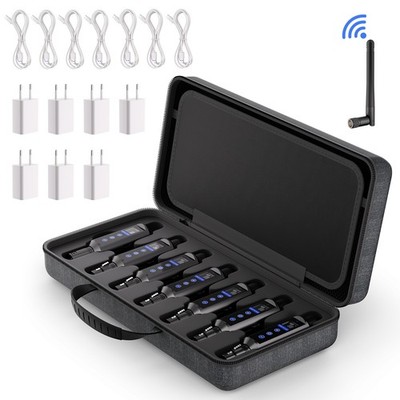 Wireless DMX512 Sender Empfänger Set 6 Akku Sender+Case Disco Show Bühnenlicht