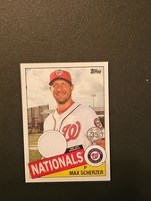 2020 Topps #85R-MS Max Scherzer 1985 Topps Baseball 35th Anniversary Relic