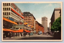 Vintage Stockholm Kungsgatan Street View with Centrum & Kungstornen Postcard