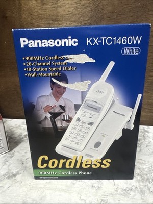 Panasonic KX-TC1460W 900 Mhz Cordless Phone White, W/ Cords | eBay