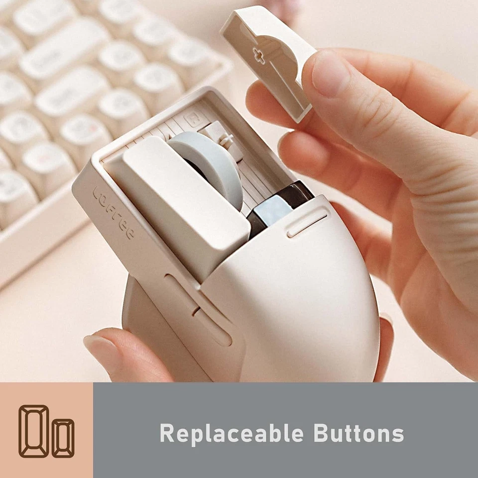 Touch PBT Wireless Mouse with USB Receiver, Bluetooth, Wired Connection, Recharg - Image 4 of 4