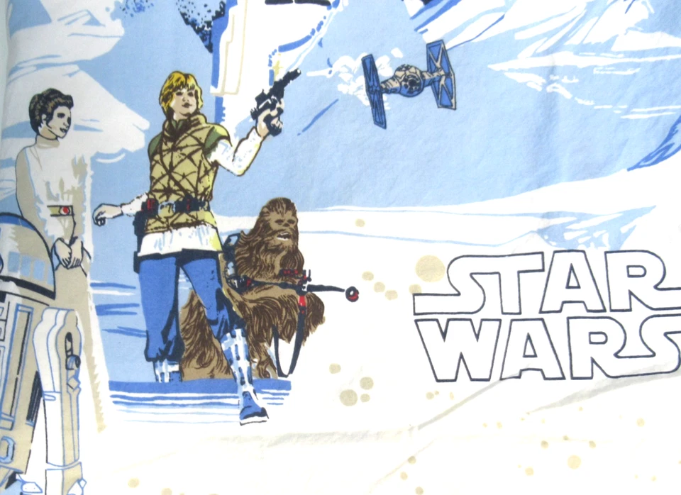 Conjunto de lençóis Pottery Barn Kids Star Wars A NEW HOPE 3 peças DUPLA fronha plana ajustada - Imagem 3 de 4