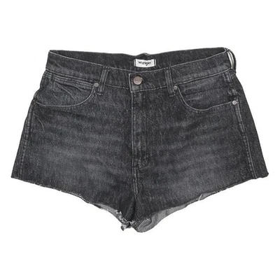 WRANGLER Short Femme Noir Denim Cut-Off M W28, Bouton, Coton Mélangé - Photo 1/4