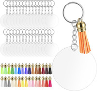 Acryl SchlüSselanhäNger Rohlinge Set FüR Diy Bastelprojekte Mit Quasten & Ringen
