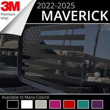 BocaDecals Rear Middle Window American Flag Decal For 2022-2025 Ford Maverick