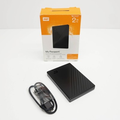 WD My Passport 2TB External USB 3.0 Portable Hard Drive - Black