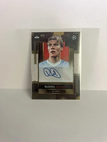 2025-26 Topps Deco Uefa Club Competitions Rasmus Hojlund Autograph 4/5