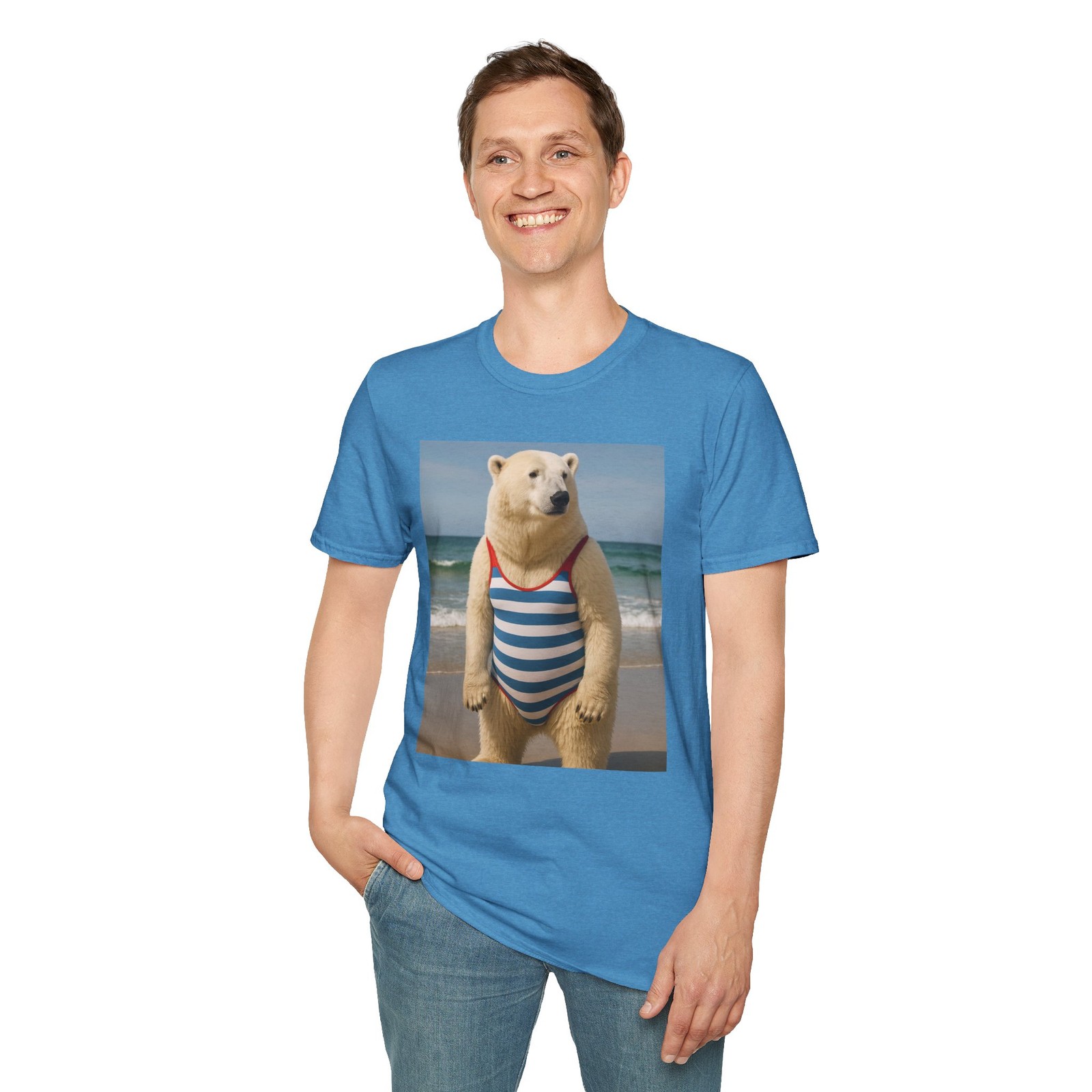 Fun Polar Bear Summer T-Shirt for Climate Change Awareness