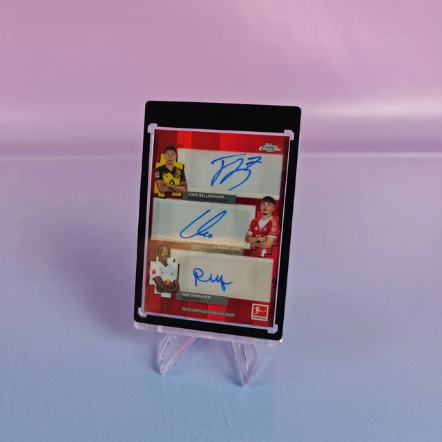 JOBE BELLINGHAM LENNART KARL YAN DIOMANDE 3/5 TOPPS CHROME 2026 BL TRIPLE AUTO