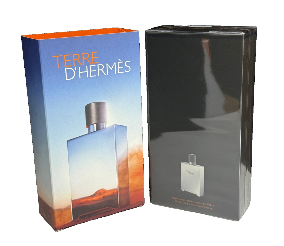 Terre D'hermes 150 Ml Pure Perfume Parfum Refillable Metal Bottle