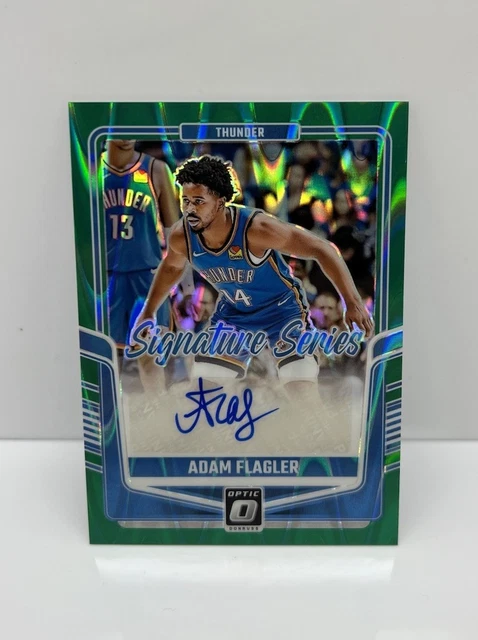 2024-25 Panini Donruss Optic NBA - Adam Flagler Green Seismic Auto /35 Prizm OKC