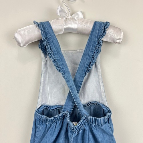 Mini Boden Chambray Rüschen Herz Latzhose Knoten Overall 12-18 Monate - Bild 7 von 8