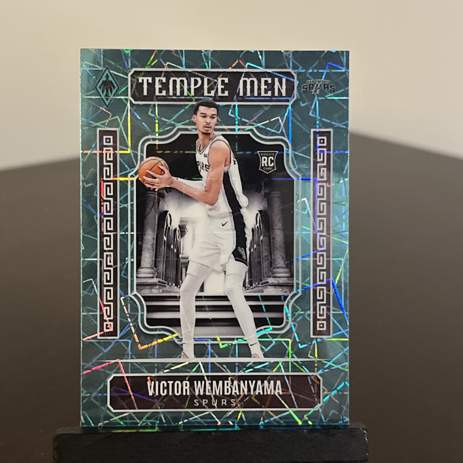 2023-24 Panini Phoenix - Temple Men Teal Lazer #7 Victor Wembanyama (RC)