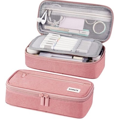 Federmäppchen Schreibwaren Tasche Etui Stiftmappe Mäppchen Rosa groß