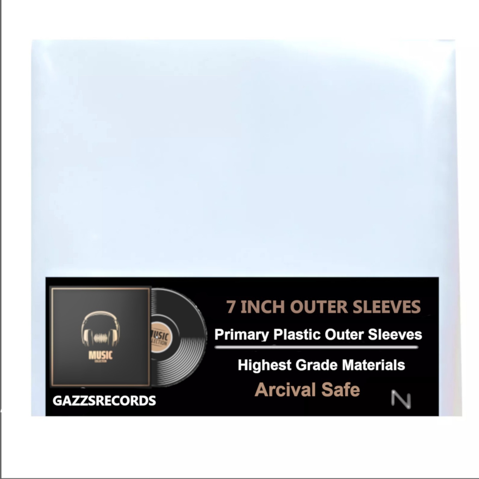 25 7"" Inch Single 450g Gauge Vinyl 45 Outer Record Sleeves Plastic Polythene