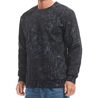 Herren Fleece-Sweatshirt Crewneck Casual GefüTtert Warm Schwarz XXL