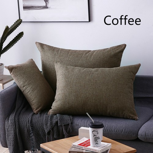 2Pcs Plain Cushion Cover Pillow Cases Large Rectangle Sofa Car Bed Home Decor - Picture 20 of 24