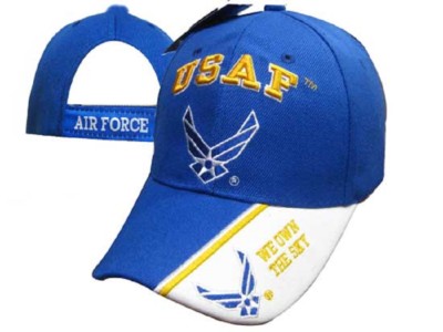 U.S. Air Force Wings We Own The Sky Royal Blue Embroidered Cap Hat CAP603MA TOPW