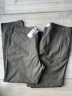 M&S 2 Pack Regular-fit Regular Fit Stretch Chinos GREY SIZE 38 X 29 LEG