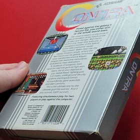 Nintendo NES Contra Game Rev-A Box Manual Authentic Tested Konami Shooter 8 Bit