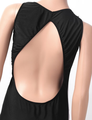 Women Sexy Mesh See-through Mini Dress Sleeveless Bodycon Dresses Party Clubwear - Picture 50 of 50