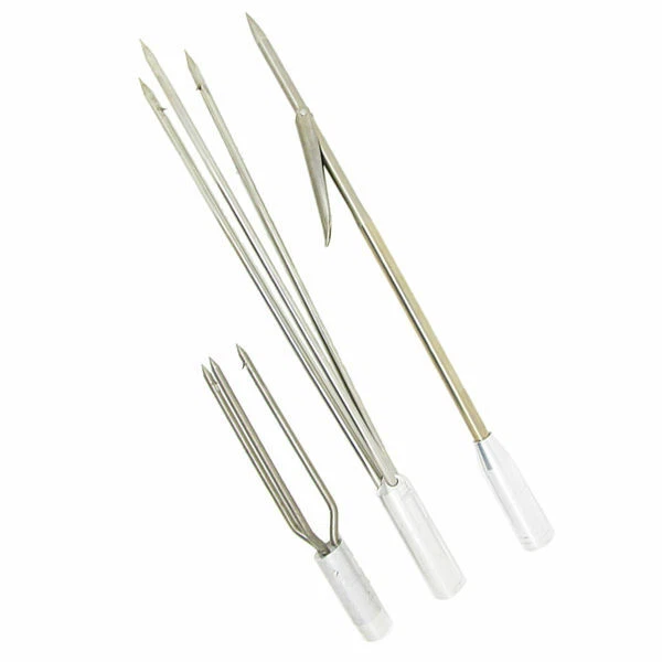 Spearfishing 5' Fiber Glass Travel 2piece Hawaiian Sling Pole Spear 3 Tips Set - Image 2 of 2