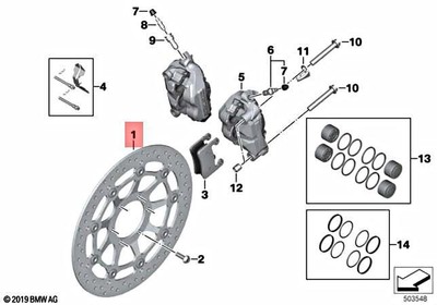 Genuine BMW K63 K66 K67 K69 0E73 0E53 BRAKE DISK D=320-5.0MM 