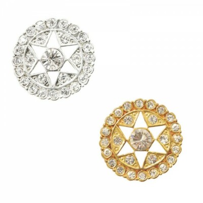 Finestyle 1 x Diamante Button Crystal Rhinestones Star Round 28mm Shank ...