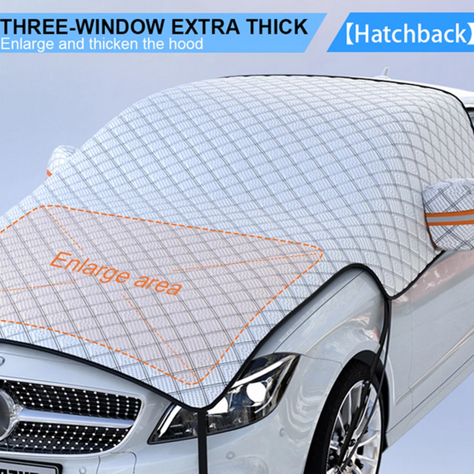 Large Snow Cover Car Windshield Hood Cover Snowproof Sun Shade For All Weather - Image 2 of 4