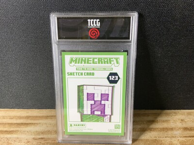 Panini Minecraft Time Mine TCCG 8 NM-Mint Creeper Sketch Card | eBay