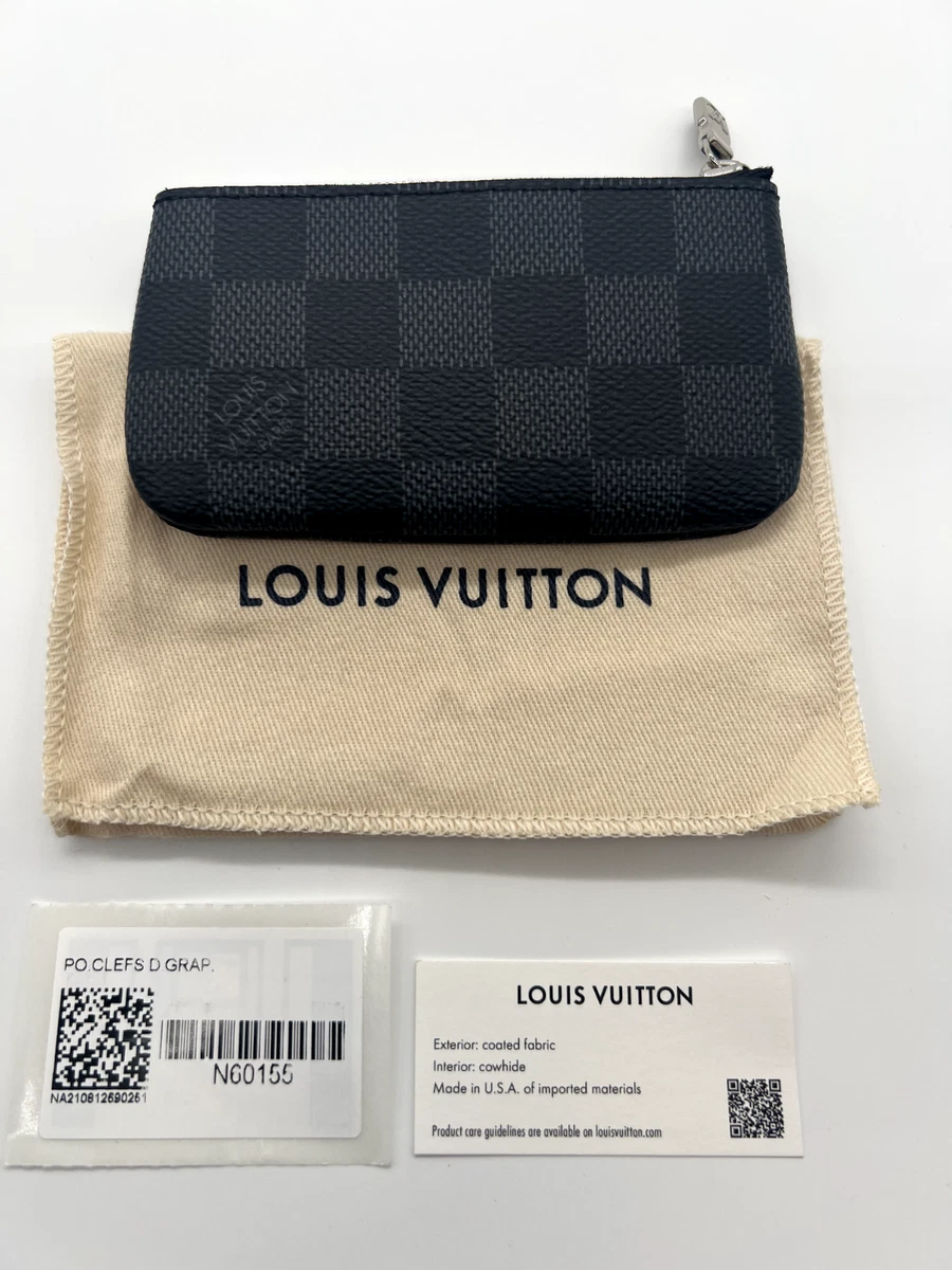 Louis Vuitton Key Pouch in Damier Graphite Coated Canvas, Men's