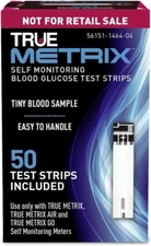 True Metrix Blood Glucose Test Strips 1200 CT (24 BOXES of 50 COUNT) Long Dating