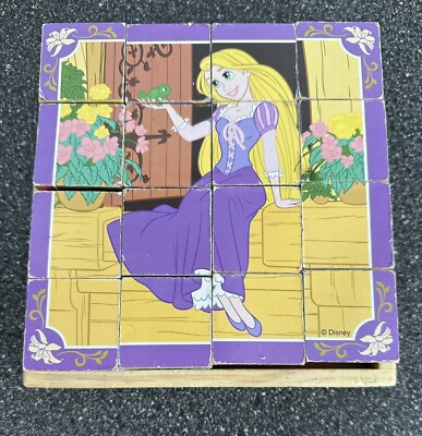 Melissa & Doug Disney Princesses Wooden Cube Puzzle 6 Puzzles in 1
