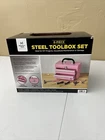 Steel Toolbox Set in Pink-6pc Complete Set-Members Mark