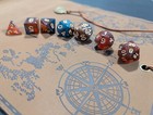 ✨Blood & Sea✨ 7 Dice Set Poly RPG DnD Dungeons Dragons AD&D Pathfinder d20