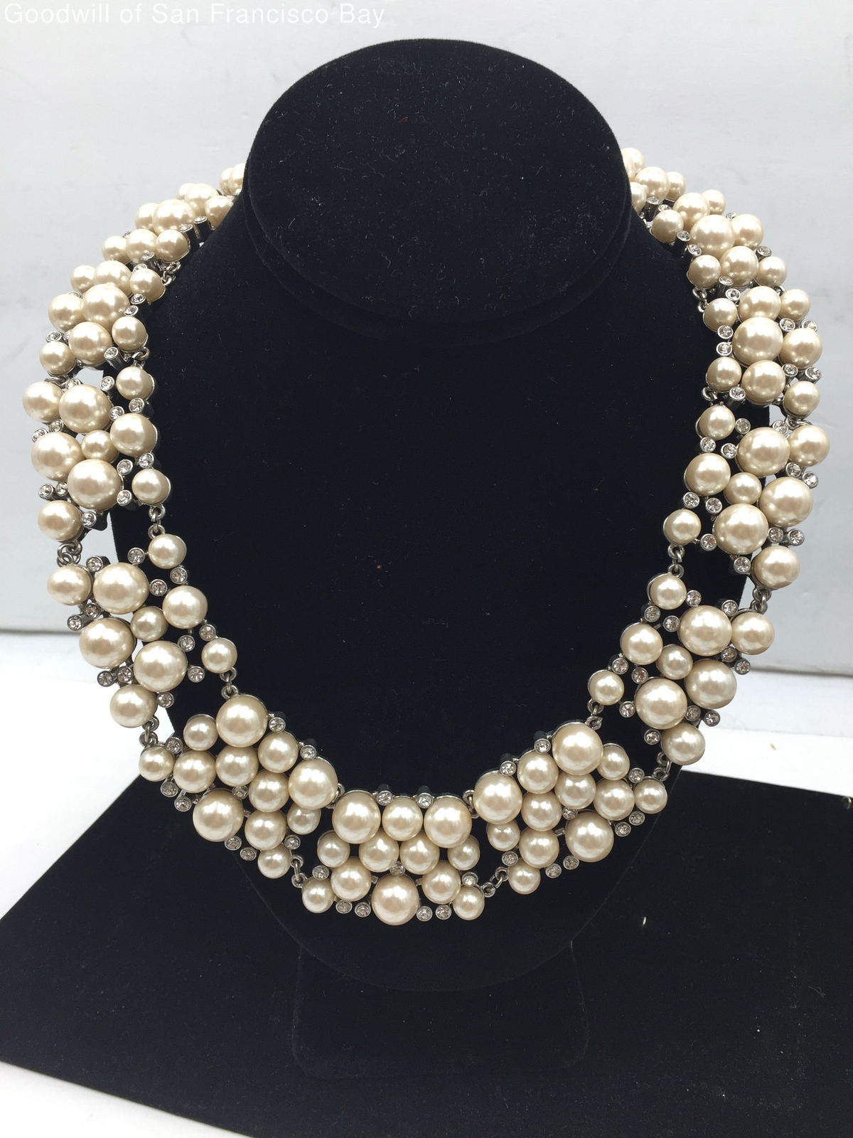 SilverTone 4pc Lot Assorted Rhinestone Faux Pearl Fashion Costume