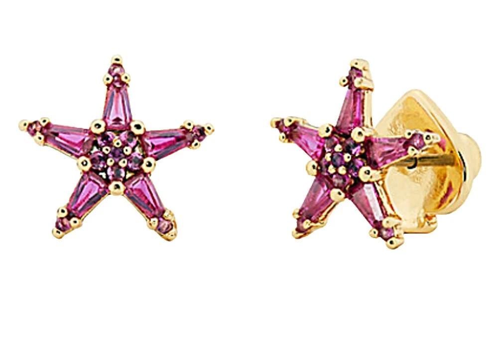 Kate Spade New York Brass Stud Pendientes de Moda
