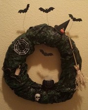Halloween Wreath Witch Themed Haunted House Prop